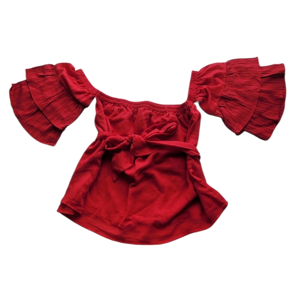 Suboo Off Shoulders Top Ruffle Sleeve - Picture 4 of 16